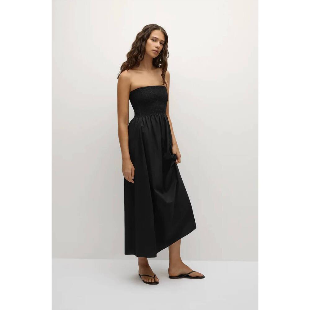 NEW FAITHFULL THE BRAND jamie midi dress in black - Picture 4 of 6